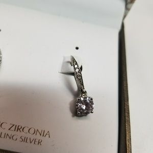 NWT Giani Bernini Sterling Silver CZ Drop Earrings